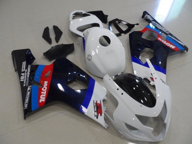 2004-2005 Suzuki GSXR 600 / GSXR 750 Motorcycle Fairings - White Blue Red Black Motul Canada Websites