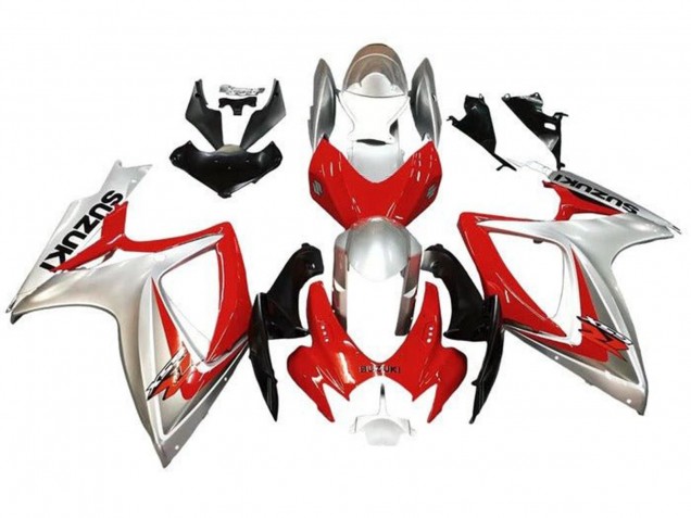 2006-2007 Suzuki GSXR 600 / GSXR 750 Motorcycle Fairings - Silver Red Black Canada Websites