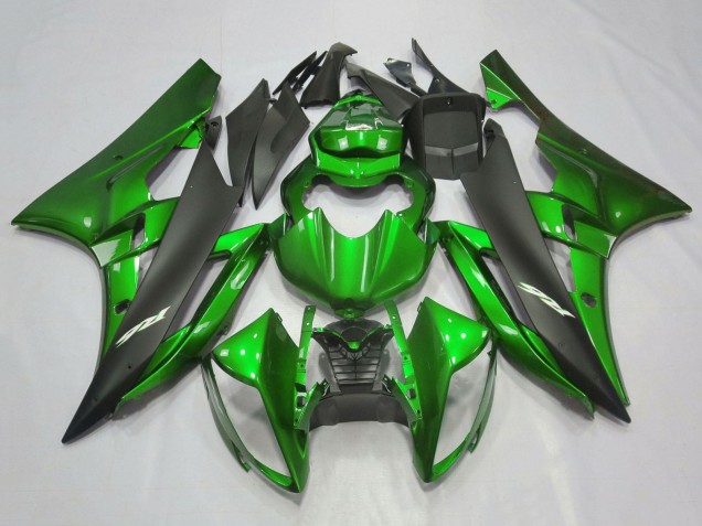 2006-2007 Yamaha YZF R6 Motorcycle Fairings - Green Matte Black Canada Websites