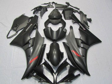 2006-2007 Yamaha YZF R6 Motorcycle Fairings - Matte Black Red Decals Canada Websites