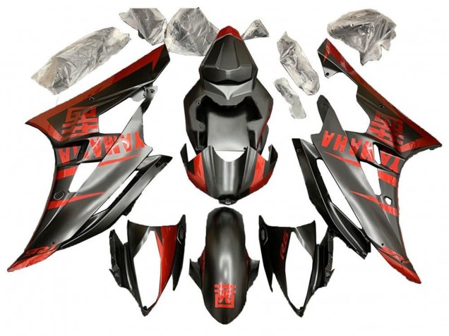 2006-2007 Yamaha YZF R6 Motorcycle Fairing - Red Matte Black Canada Websites