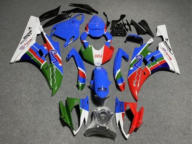 2008-2016 Yamaha YZF R6 Motorcycle Fairings - White Blue Green Red Fiat Dunlop Motul Michelin Canada Websites