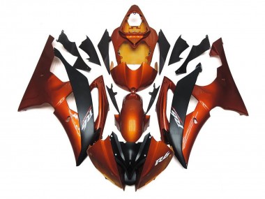 2008-2016 Yamaha YZF R6 Motorcycle Fairings - Orange Matte Black Canada Websites