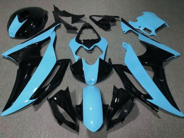 2008-2016 Yamaha YZF R6 Motorcycle Fairings - Light Blue Glossy Black Canada Websites