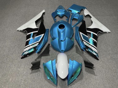 2008-2016 Yamaha YZF R6 Motorcycle Fairings - White Blue Black Stripe Canada Websites