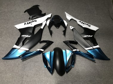 2008-2016 Yamaha YZF R6 Motorcycle Fairings - White Blue Matte Black Spiffy Canada Websites