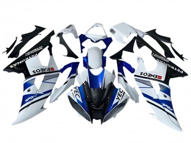 2008-2016 Yamaha YZF R6 Motorcycle Fairings - White Blue Black YEC ENEOS Petronas Semakin Didepan Canada Websites