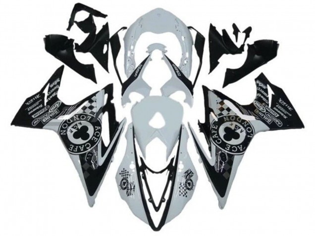 2013-2016 Triumph Daytona 675 Triple Motorcycle Fairings - White Glossy Black Cafe London Canada Websites