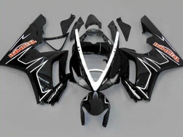 2006-2008 Triumph Daytona 675 Triple Motorcycle Fairings - Glossy Black White Stripe Canada Websites