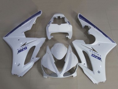 2009-2012 Triumph Daytona 675 Triple Motorcycle Fairing Kits - White Blue Canada Websites