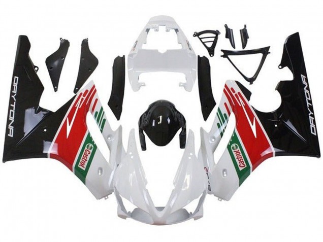 2009-2012 Triumph Daytona 675 Triple Motorcycle Fairings - White Red Green Glossy Black Castrol Canada Websites