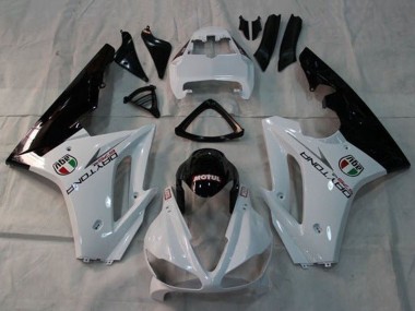 2009-2012 Triumph Daytona 675 Triple Motorcycle Fairings - White Glossy Black Motul Canada Websites