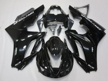 2009-2012 Triumph Daytona 675 Triple Motorcycle Fairings - Glossy Black White Decals Canada Websites