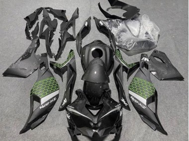 2019-2025 Kawasaki ZX4R ZX-4RR Motorcycle Fairings - Faux Carbon Fiber Green Grey Canada Websites