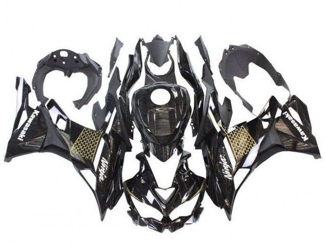 2019-2025 Kawasaki ZX4R ZX-4RR Motorcycle Fairings - Glossy Black White Gold Canada Websites