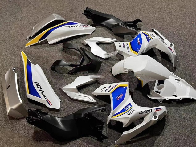 2022-2024 Honda ADV160 Motorcycle Fairings - White Blue Yellow HRC Canada Websites