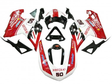 2007-2014 Ducati 848 1098 1198 Motorcycle Fairings - White Red Glossy Black Valsir Xerox 50 Canada Websites