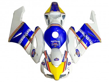 2004-2005 Honda CBR1000RR Motorcycle Fairings - White Blue Yellow Rothmans Canada Websites