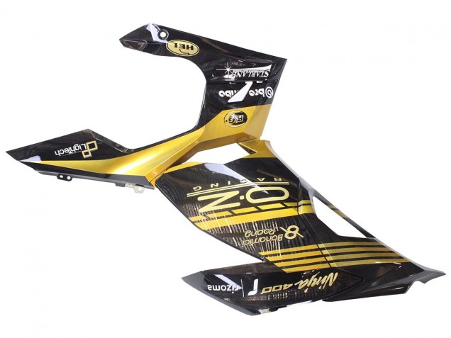 2018-2024 Kawasaki EX400 Motorcycle Fairings - Gold Glossy Black Canada Websites