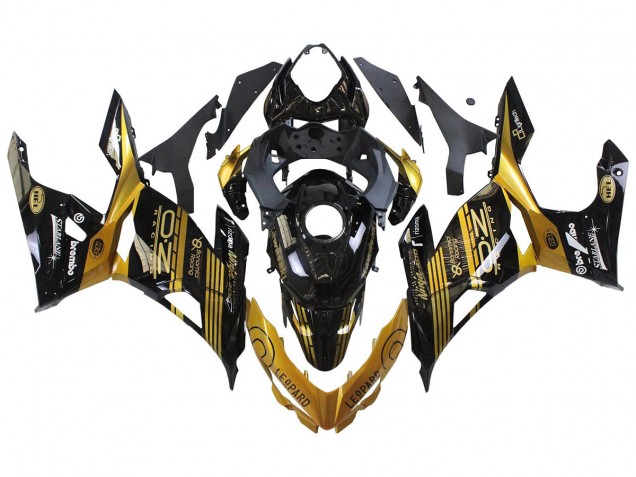 2018-2024 Kawasaki EX400 Motorcycle Fairings - Gold Glossy Black Canada Websites