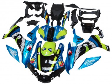 2015-2019 Yamaha YZF R1 Motorcycle Fairings - Blue Green Black Shark Canada Websites
