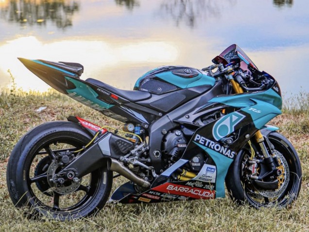 2008-2016 Yamaha YZF R6 Motorcycle Fairings - Light Green White Black Petronas Canada Websites