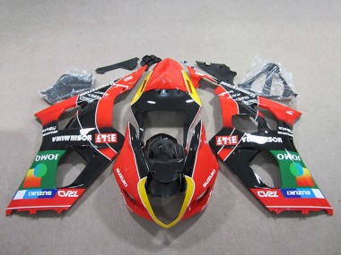 2003-2004 Suzuki GSXR 1000 Motorcycle Fairings - Red Yellow Green Black Canada Websites