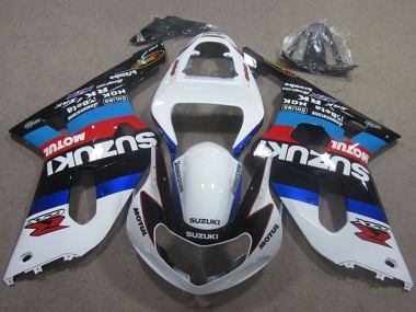 2001-2003 Suzuki GSXR 600 Motorcycle Fairings - White Blue Red Black Motul Canada Websites