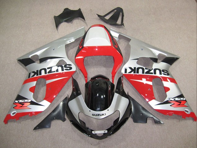 2001-2003 Suzuki GSXR 600 Motorcycle Fairings - Silver Red Glossy Black Canada Websites