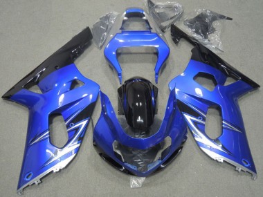 2001-2003 Suzuki GSXR 600 Motorcycle Fairings - Blue White Glossy Black Canada Websites