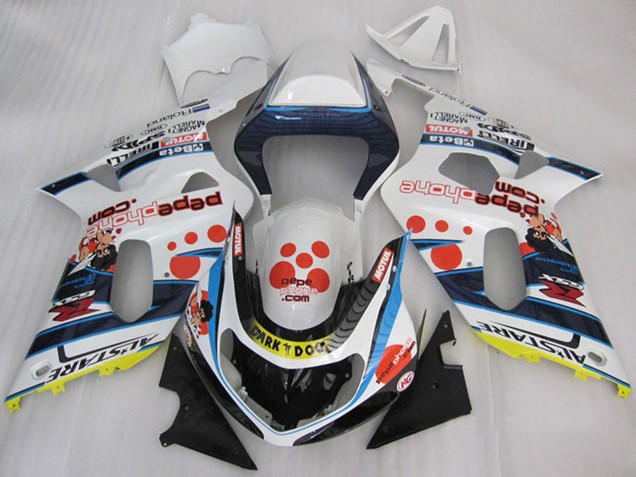 2001-2003 Suzuki GSXR 600 Motorcycle Fairings - White Blue Red Yellow Black Dark Dog Canada Websites