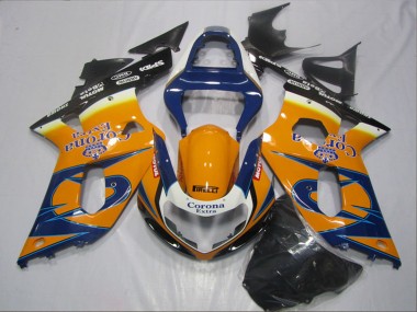 2001-2003 Suzuki GSXR 600 Motorcycle Fairings - Orange Blue Black Corona Extra Canada Websites