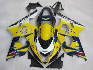 2004-2005 Suzuki GSXR 600 Motorcycle Fairings - Yellow White Blue Corona Extra Canada Websites