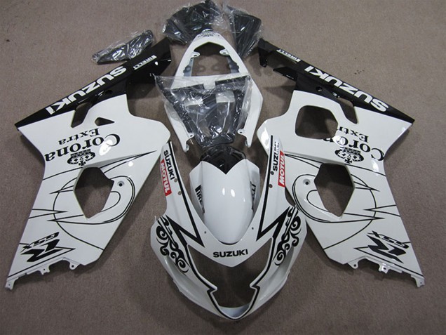 2004-2005 Suzuki GSXR 600 Motorcycle Fairings - White Black Corona Extra Motul Canada Websites