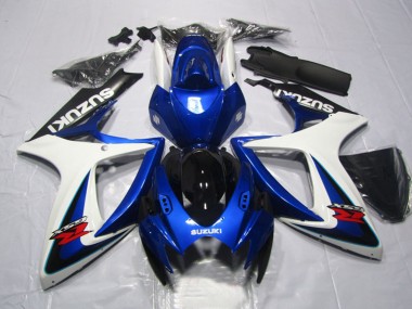 2006-2007 Suzuki GSXR 600 Motorcycle Fairings - White Blue Glossy Black Red Canada Websites