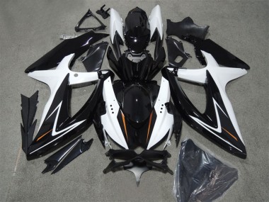 2008-2010 Suzuki GSXR 600 Motorcycle Fairings - White Glossy Black Canada Websites
