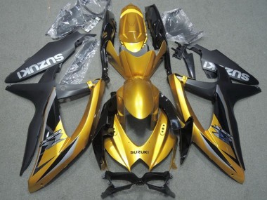 2008-2010 Suzuki GSXR 600 Motorcycle Fairings - Gold Matte Black Canada Websites