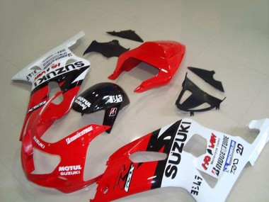 2001-2003 Suzuki GSXR 750 Motorcycle Fairings - Red White Glossy Black Motul Canada Websites