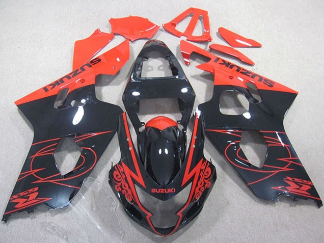 2004-2005 Suzuki GSXR 750 Motorcycle Fairings - Red Glossy Black Canada Websites
