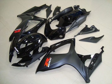 2006-2007 Suzuki GSXR 750 Motorcycle Fairings - Glossy Black Matte Black Red Canada Websites