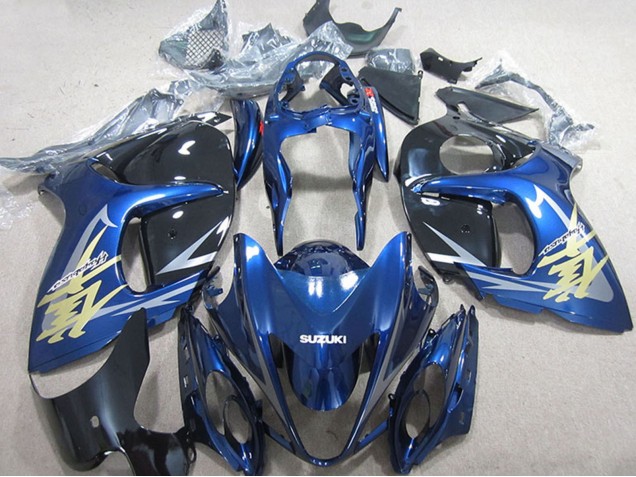 2008-2020 Suzuki GSXR 1300 Hayabusa Motorcycle Fairings - Blue White Gold Decal Canada Websites