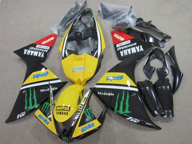 2009-2011 Yamaha YZF R1 Motorcycle Fairings - Yellow White Black Red Green Motul Monster Canada Websites