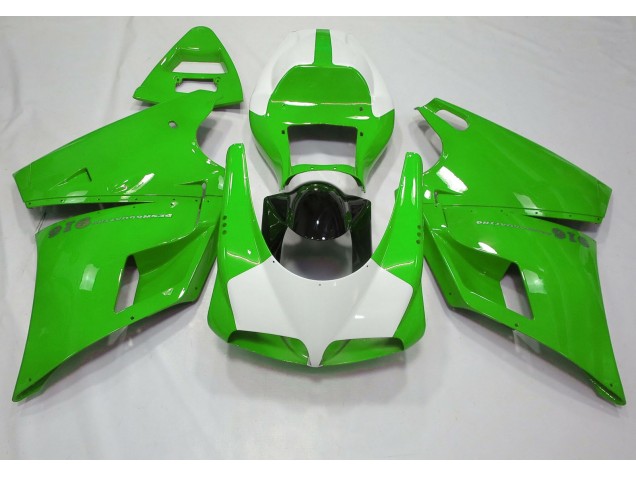 1993-2005 Gloss Green & White Ducati 996 748 916 998 Fairings 1993-2005 Gloss Green & White Ducati 996 748 916 998 Fairings