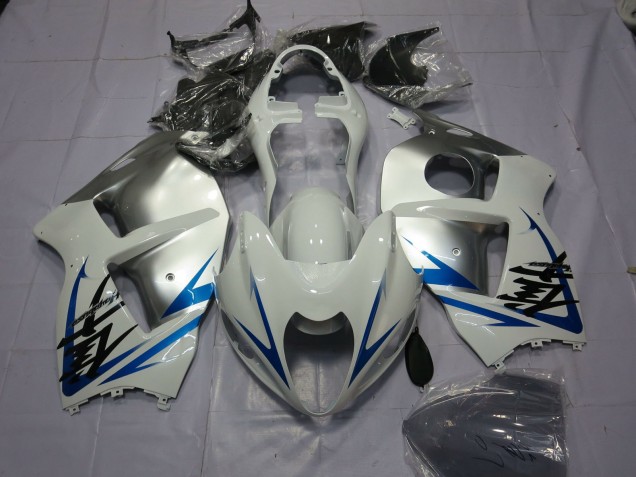 1997-2007 Blue White and Silver GSXR 1300 Hayabusa Fairings 1997-2007 Blue White and Silver GSXR 1300 Hayabusa Fairings