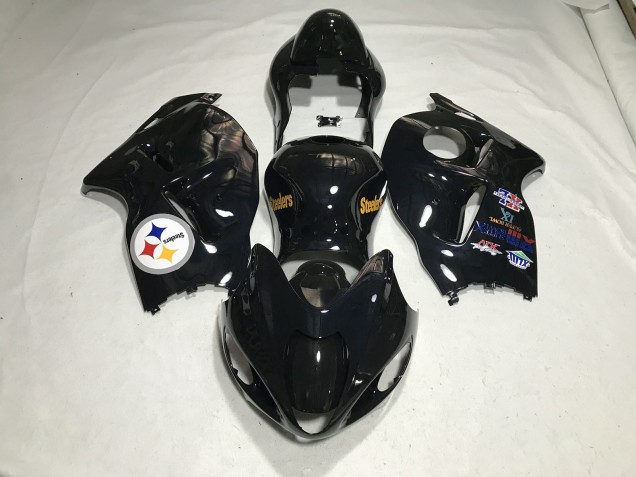 1997-2007 Gloss Black Team Logo GSXR 1300 Hayabusa Fairings 1997-2007 Gloss Black Team Logo GSXR 1300 Hayabusa Fairings