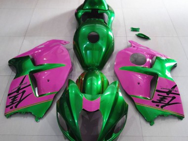 1997-2007 Gloss Green and Pink GSXR 1300 Hayabusa Fairings
