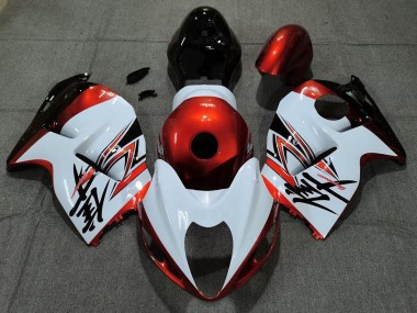 1997-2007 Gloss White and Orange GSXR 1300 Hayabusa Fairings
