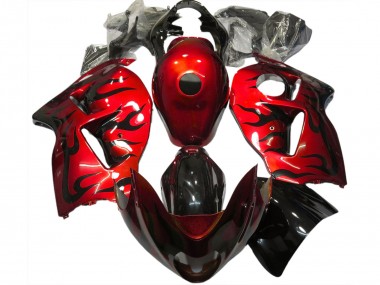 1997-2007 Red & Black Flame GSXR 1300 Hayabusa Fairings