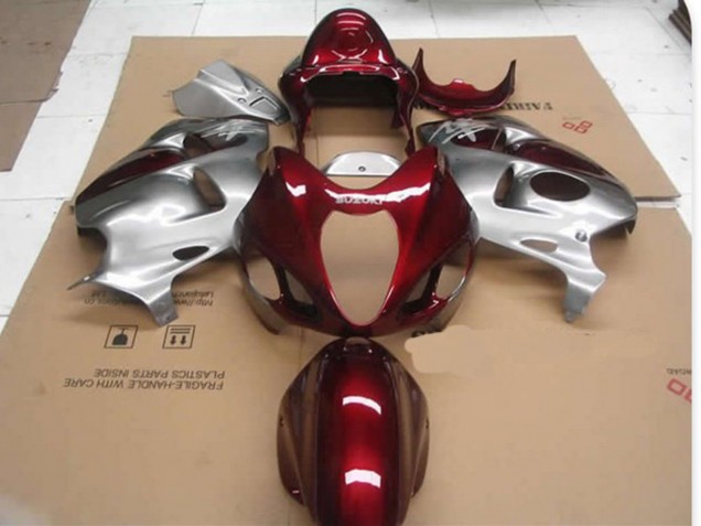 1997-2007 Red D Silver GSXR 1300 Hayabusa Fairings