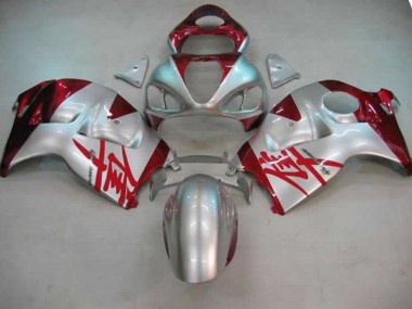 1997-2007 Silver and Red GSXR 1300 Hayabusa Fairings